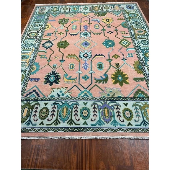 Unique Carpets 8X10FT Multicolor Hand Knotted Modern Design Customized Area Rug Diwali Home Decore Ready To Ship