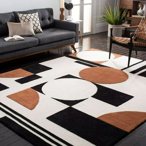 Unique Carpets Cut & Loop pile new Modern hand Tufted Carpet Beautiful woolen Area Rug All Size Available 6X9FT