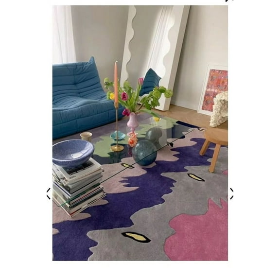 Unique Carpets Handmade Tufted On Kids Area Rug Modern Geometric Rug Woolen Carpet 3X5FT