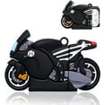 thumbnail image 1 of Unique Case Compatible with AirPods 1&2 ,Creative Fun 3D Cartoon Motociclo Design AirPods Cover Case Cool Skin Soft Rubber Shockproof Protective Case (AirPods 1&2, Black), 1 of 14