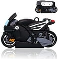 thumbnail image 1 of Unique Case Compatible with AirPods 3(New),Creative Fun 3D Cartoon Motociclo Design AirPods Cover Case Cool Skin Soft Rubber Shockproof Protective Case (AirPods 3, Black), 1 of 15