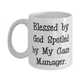 thumbnail image 1 of Unique Case manager 15oz Mug, Blessed by God Spoiled by My Case Manager, Surprise Cup For Coworkers From Friends, Case management, Coffee mug, Tea mug, Gift, 1 of 2