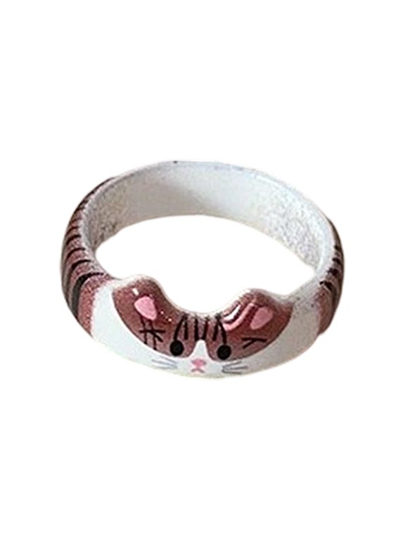 Unique Cats Shaped Rings Elegant Themed Jewelry Handmade Finger Accessories for Students and Cats Lovers