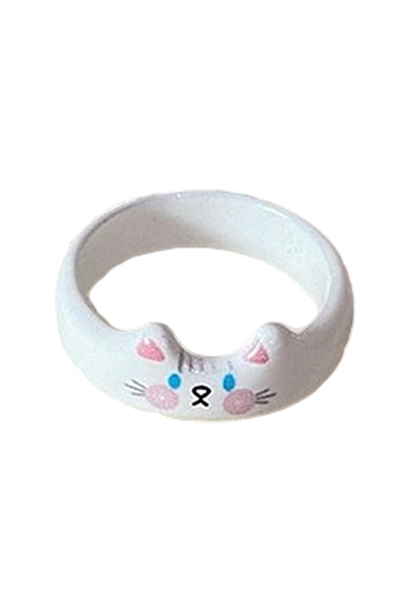 Unique Cats Shaped Rings Elegant Themed Jewelry Handmade Finger Accessories for Students and Cats Lovers