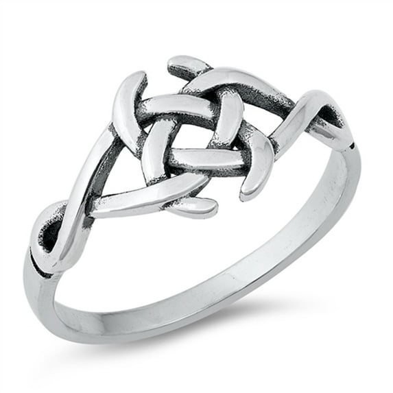 Unique Celtic Knot Twist Ring .925 Sterling Silver Band Jewelry Female Male Unisex Size 8