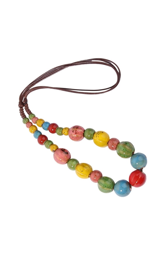 Unique Ceramic Art Necklace Glazed Finish Modern Minimalist Jewelry Perfect for Parties and Special Event