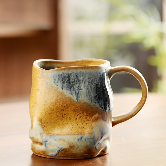 TOPRenddon Unique Ceramic Coffee Mug with Ergonomic Design and Thermal Insulation for Home,Office,or Travel,Home Decor Collection