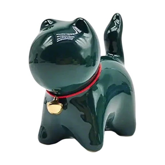 Unique Ceramic Kitten Display Ornament Small Figurine For Teahouse and Home Decoration Desk Ornament