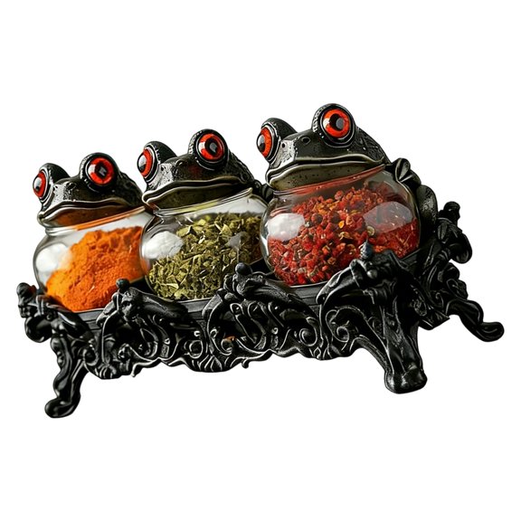 Unique Character Shaped Glass Salt Jars Set For Adding Fun To Your Kitchen And Enhancing Themed Event