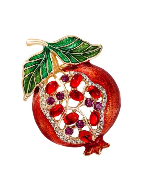 Unique Charm Pomegranate Brooch Versatile Styling Chest Ornament Laple Pin For Casual Formal Outfits