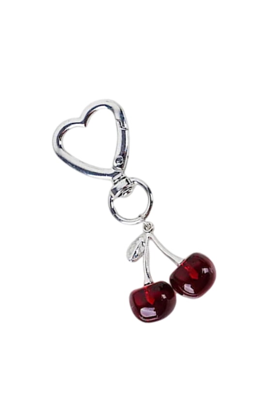 Unique Cherries Keychain Fashion Pendant Cherries Key Pendant Resin Texture Suitable for Girls Woman Fashion Lover Present
