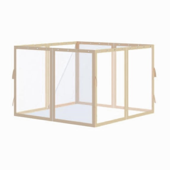 Unique Choice 10x10 Ft Gazebo Mesh Screen Replacement Mosquito Netting with Zippers,Beige