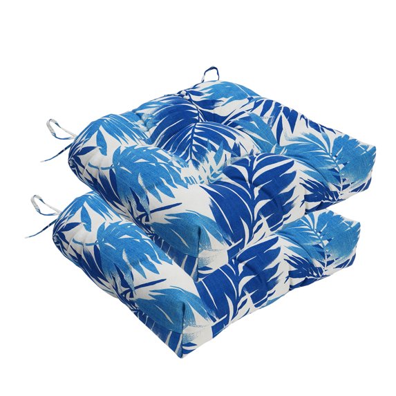 Unique Choice 2 Pieces Outdoor Chair Cushions, Patio Chair Pads, Blue