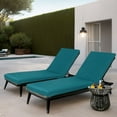 thumbnail image 1 of Unique Choice 2PCS Set Outdoor Chaise Lounge Chair Cushion Replacement Cushion Patio Funiture Seat Cushion,Blue, 1 of 6