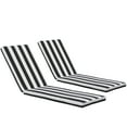 thumbnail image 1 of Unique Choice 74.4"L x 22.05"W x 2.76"H Chaise Lounge Cushion, Outdoor Indoor Patio Polyester Chair Cushion,Black Striped 2PCS, 1 of 6