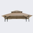 thumbnail image 1 of Unique Choice 8 x 5 Ft Double Tiered Grill Gazebo Canopy Replacement Canopy Only.BBQ Tent Roof Top Cover,Color Beige, 1 of 7