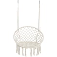 thumbnail image 1 of Unique Choice Cotton Rope Hanging Swing Chair Macrame Hammock Chair, Beige, 1 of 8