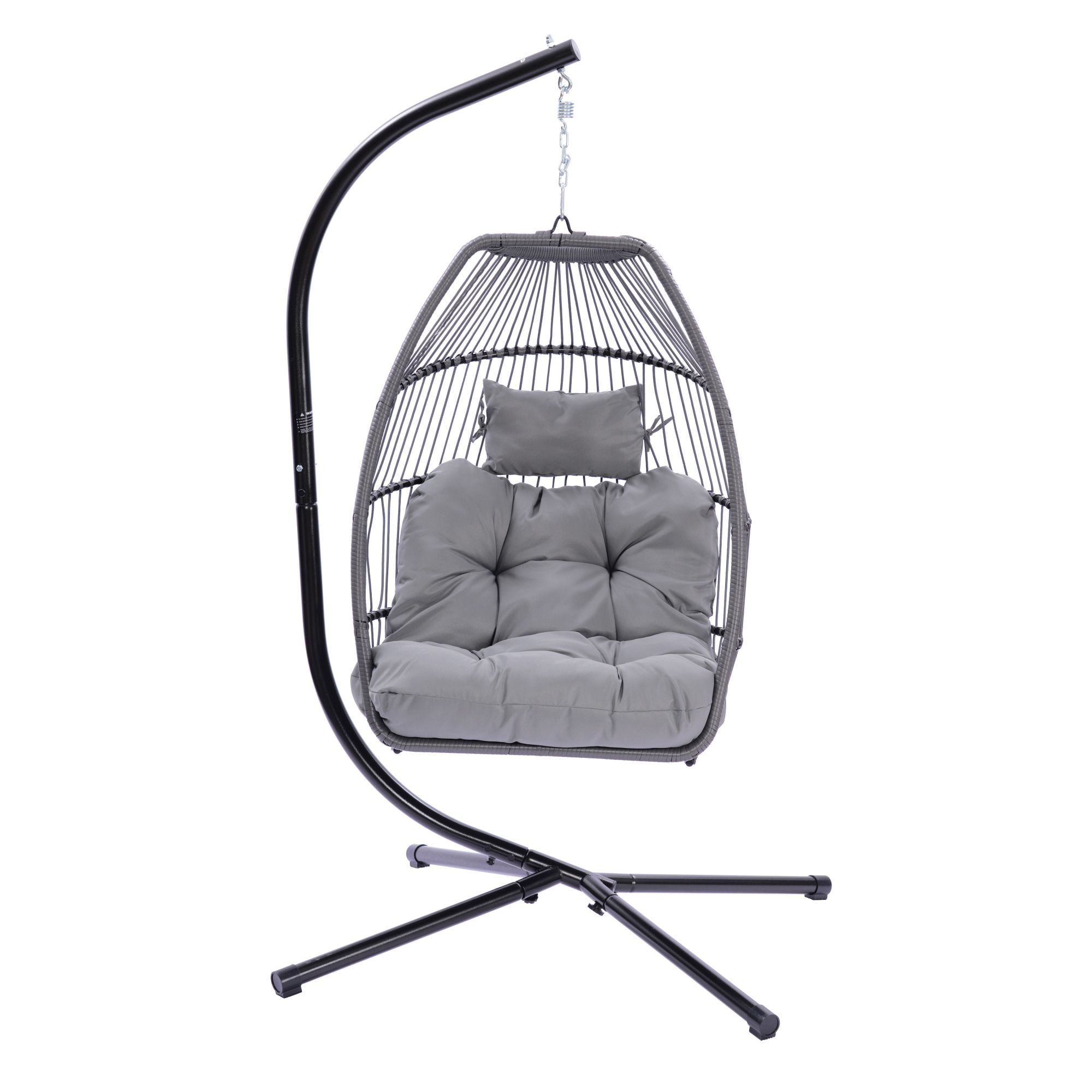 Unique Choice Foldable Wicker Hanging Egg Chair With Stand,Rattan Swing