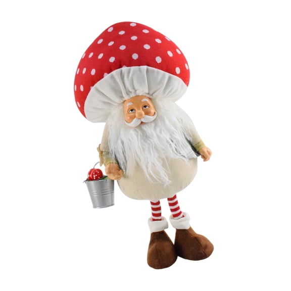 Unique Christmas Mushroom Hat Gnomes Figurine Colorful Desk Ornament Seasonal Tabletop Decoration Yuletide Accessory