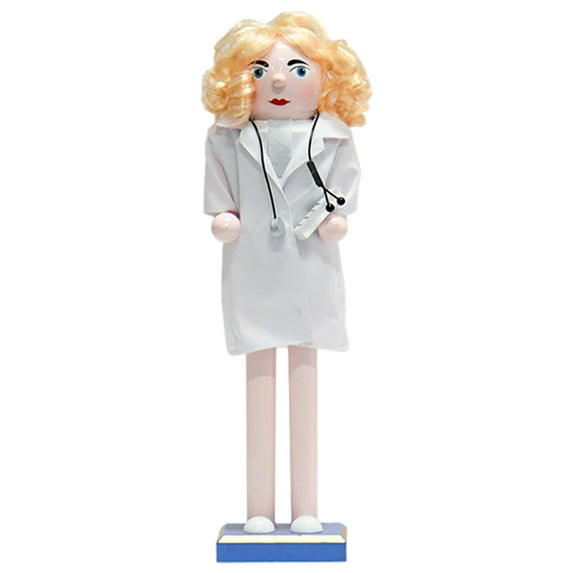 Unique Christmas Nurse Wood Nutcrackers Handmade Holiday Ornament Accent