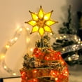 thumbnail image 1 of Unique Christmas Tree Topper, CXALSSY Luxury Yellow LED Warm Christmas Tree Star, 6.7 Inch Tree Topper for Indoor Outdoor Decoration, Unique Luxury Christmas Tree Toppers 2024, 1 of 6