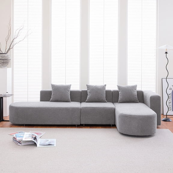 Unique Circular Seat, Metal Leg Support - Stylish and Sturdy Sectional Sofa