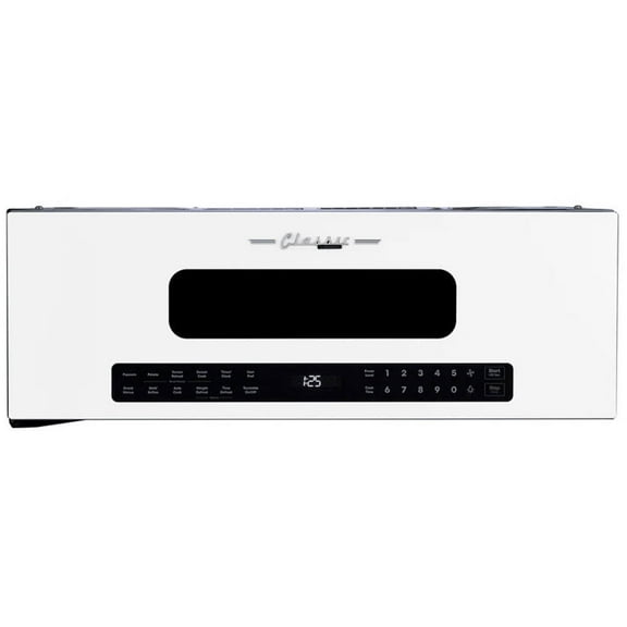 UNIQUE UNQ30CROTRW 1.2 Cu. Ft. Retro Marshmallow White Over-the-Range Microwave