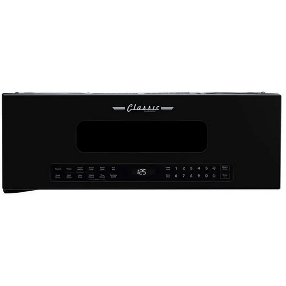 UNIQUE UNQ30CROTRB 1.2 Cu. Ft. Retro Midnight Black Over-the-Range Microwave