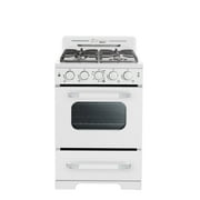 Unique Classic Retro 24" 2.9 Cu/Ft Freestanding Gas Range with Convection Oven and Sealed Burners
