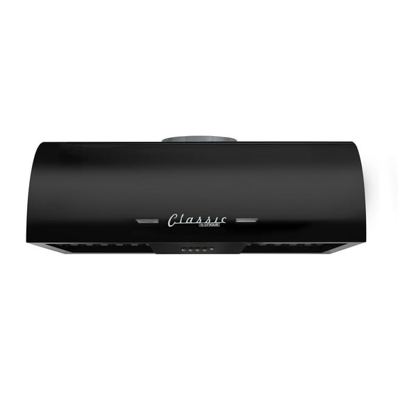Unique Classic Retro 24" Under Cabinet Range Hood with 500 CFM and LED Lighting 110 volts in Midnight Black
