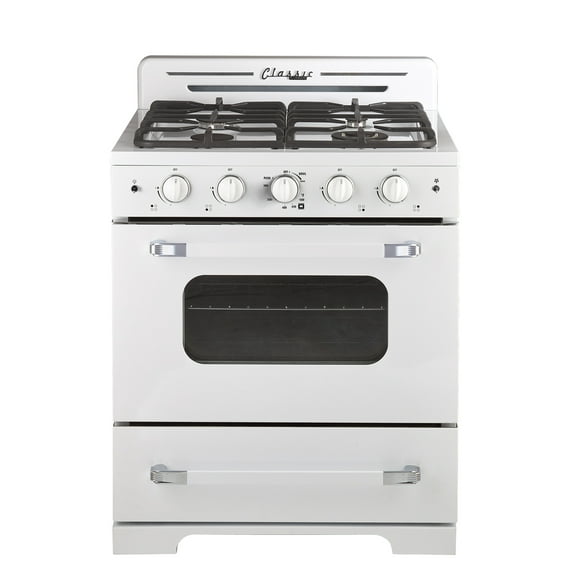 Unique Classic Retro 30" 3.9 cu/ft Freestanding Gas Range with Convection Oven and Sealed Burners