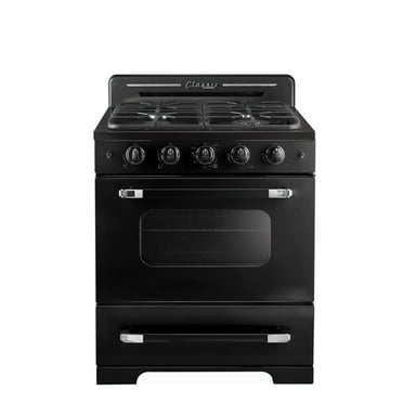 Unique Classic Retro 30" 3.9 cu/ft Freestanding Gas Range with Convection Oven and Sealed Burners