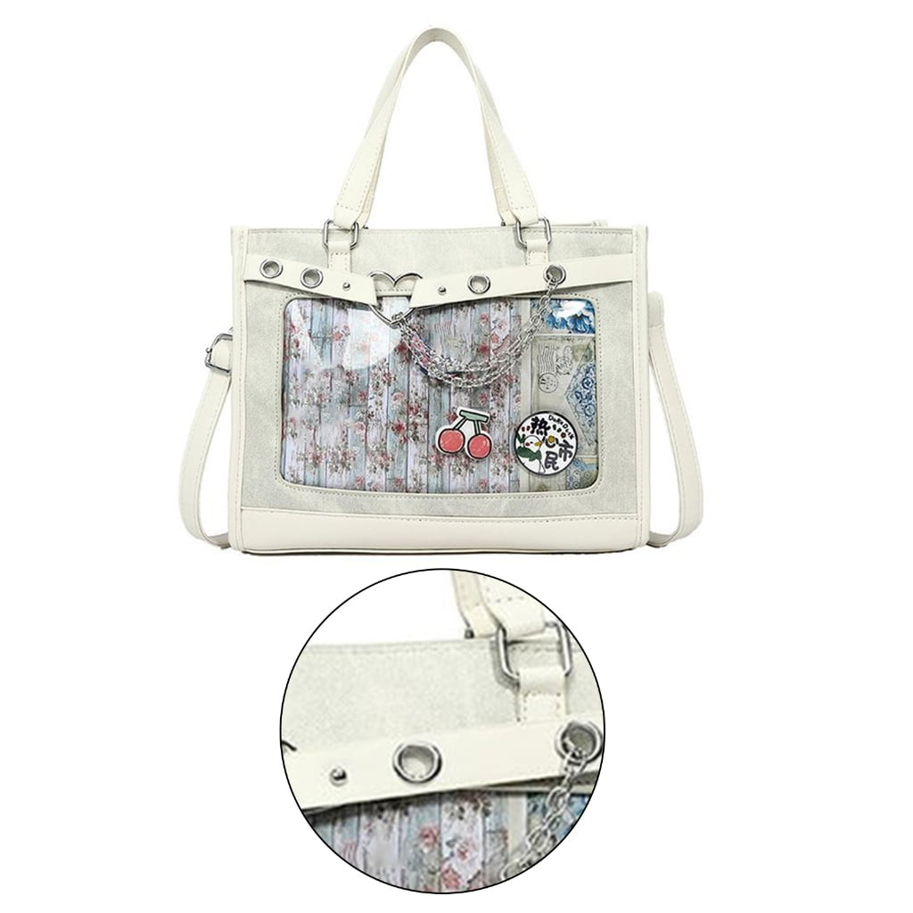 Unique Clear Ita Bag Versatile Shoulder Bag for Personalized Pin Collections