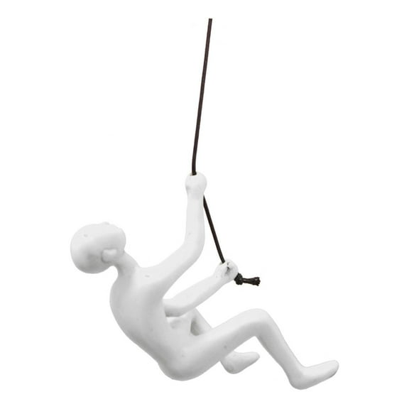 Unique Climbing Man Wall Art in White