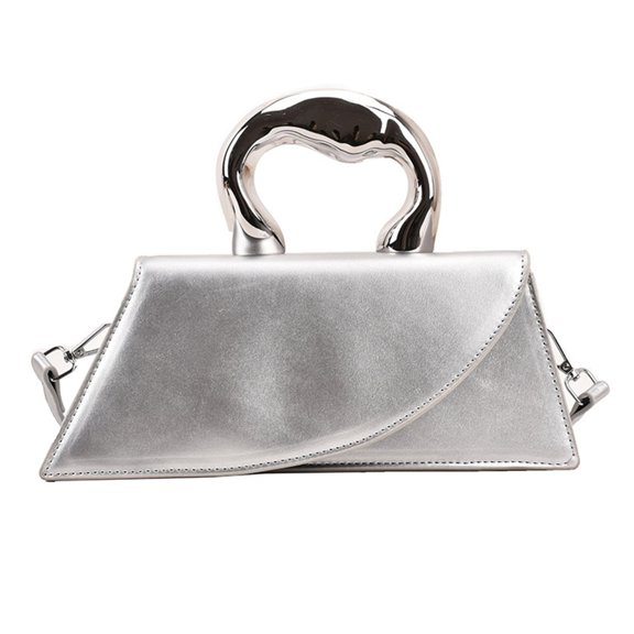 Unique Closure PU Bag Small Square Bag Handbag Single Shoulder Bag for Girls