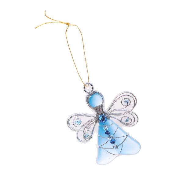Unique Coastal Theme Angelic Ornament 2D Flat Acrylic Pendant for Holiday Christmas Tree And Home Accent