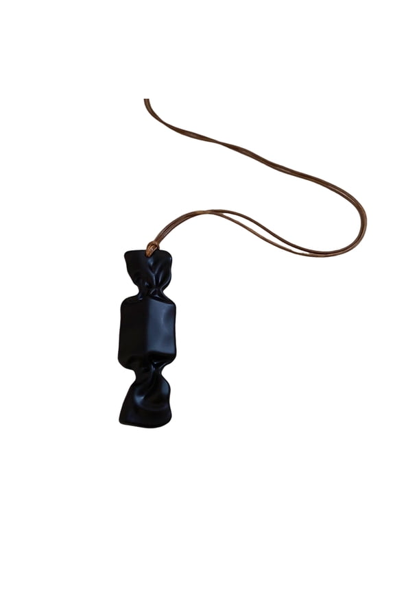 Unique Colorful Candy Resin Pendant Neckchain Wax Rope Long Chain Necklace Perfect For Casual Wear Dates Parties
