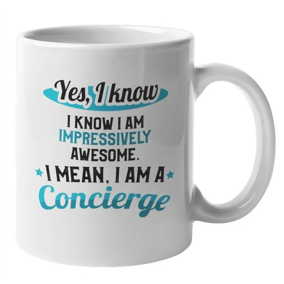 Unique Concierge Coffee & Tea Mug, Key Holder Cup & Custodian Supplies (11oz)