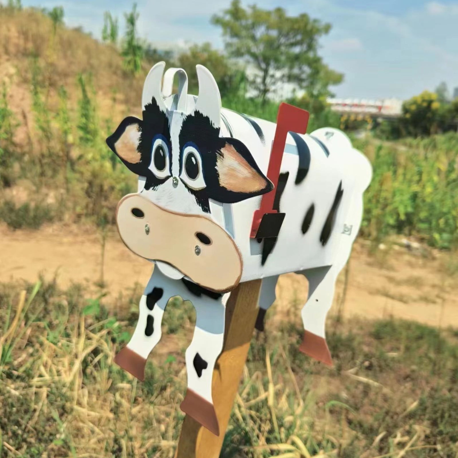 Unique Cow Mailbox For Cow Enthusiasts Yard Outdoor Decor