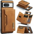 thumbnail image 1 of Unique Creative Multi-Function Magnetic Detachable Wallet Stand PU Phone Case for Google Pixel 8 7 Pro 7A Bumper Skin-Friendly Retro Back Cover, 1 of 8