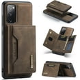 thumbnail image 1 of Unique Creative Multi-Function Magnetic Detachable Wallet Stand PU Phone case for Samsung Galaxy A12 A13 A22 A23 A32 A42 4G 5G Bumper Skin-Friendly Retro Back Cover(Brown,A32 4G), 1 of 8