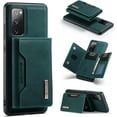 thumbnail image 1 of Unique Creative Multi-Function Magnetic Detachable Wallet Stand PU Phone case for Samsung Galaxy S23 S22 S21 S20 Ultra Plus FE Bumper Skin-Friendly Retro Back Cover(Green,S23 Ultra), 1 of 8