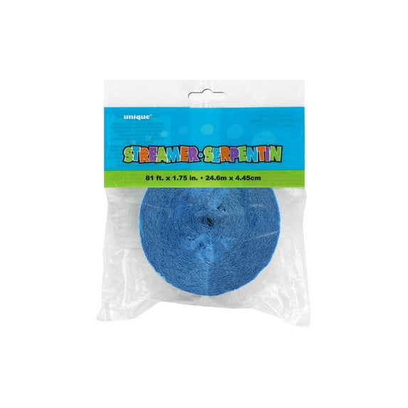 Unique Crepe Streamer 1.75"x 81ft Baby Blue