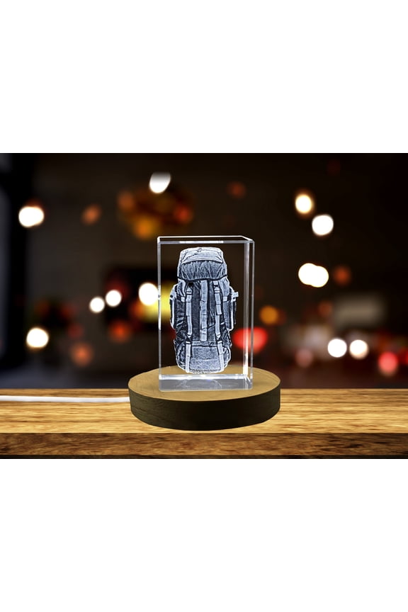 Unique Crystal Decor Piece Personalized 3D Engraved Backpack Crystal Gift