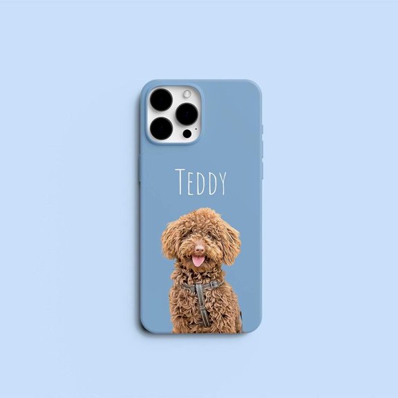 Unique Custom Pet Portrait Case: Personalized Photo & Name Design Designed for iPhone 17, 16 & Samsung Galaxy S26