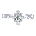 thumbnail image 1 of AFFY Unique Dainty White Diamond Snowflake Ring in 14k Solid White Gold (1/2 Cttw, I2-I3, G-H), 1 of 1