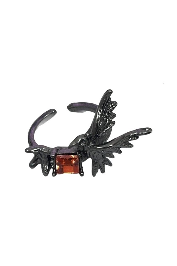 Unique Dark Crow Rings Alternative Fashion Jewelry Versatile Stacking Finger Rings Stylish Metal Gift for Her