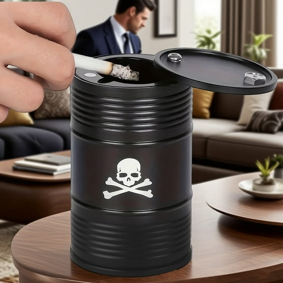 Unique Decorative Desktop Ornament Ashtray for Home Modern Minimalist Design Durable Resin Material with Theme