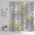 thumbnail image 1 of Unique Design Abstract Gray and Yellow Plants Flowers Fabric Shower Curtain, Mordern Art Curtain for Bathroom Décor Machine Washable 72" x 72" Grey, 1 of 5