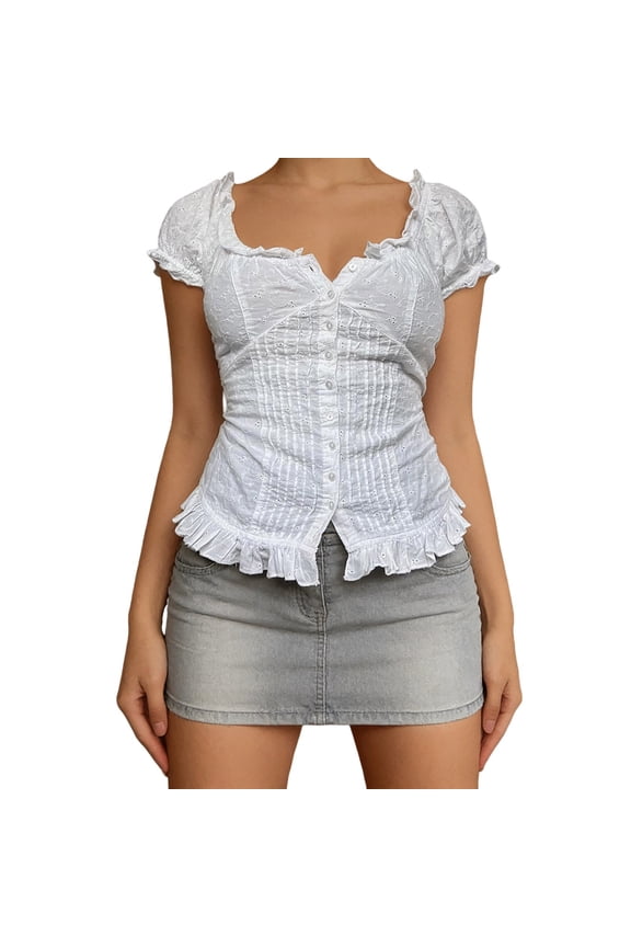 Unique Design Cropped T Shirt With Jacquard Pattern And Draped Details For A Casual